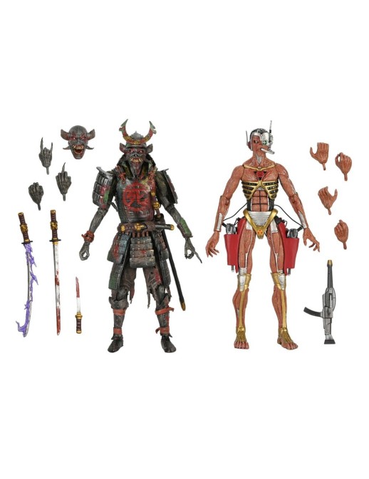 Neca Iron Maiden Future Past World Tour Samurai Eddie & Cyborg Eddie