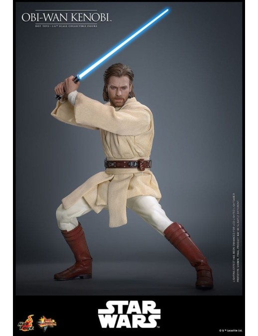 Hot Toys Movie Masterpiece Star Wars Attack of the Clones Obi-Wan Kenobi 1/6 Scale Collectible Figure