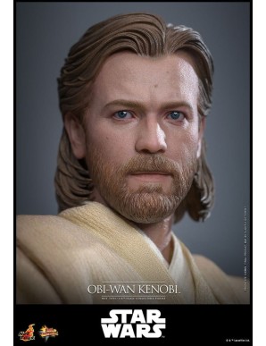 Hot Toys Movie Masterpiece Star Wars Attack of the Clones Obi-Wan Kenobi 1/6 Scale Collectible Figure