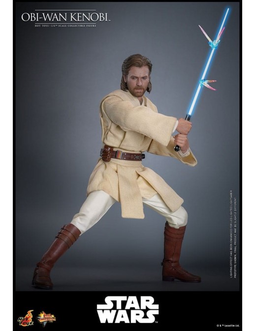 Hot Toys Movie Masterpiece Star Wars Attack of the Clones Obi-Wan Kenobi 1/6 Scale Collectible Figure