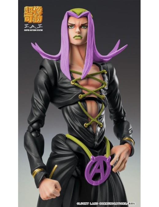 Medicos Super Action Statue JoJo's Bizarre Adventure Golden Wind Leone Abbacchio Black Version