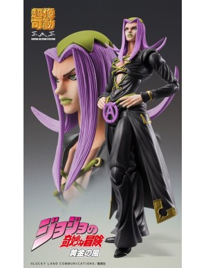 Medicos Super Action Statue JoJo's Bizarre Adventure Golden Wind Leone Abbacchio Black Version