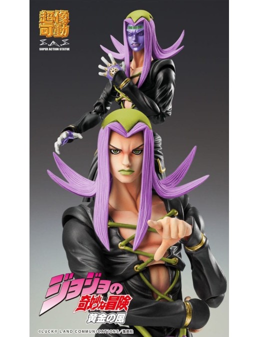 Medicos Super Action Statue JoJo's Bizarre Adventure Golden Wind Leone Abbacchio Black Version