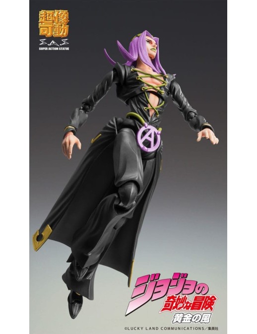 Medicos Super Action Statue JoJo's Bizarre Adventure Golden Wind Leone Abbacchio Black Version