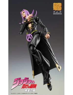 Medicos Super Action Statue JoJo's Bizarre Adventure Golden Wind Leone Abbacchio Black Version