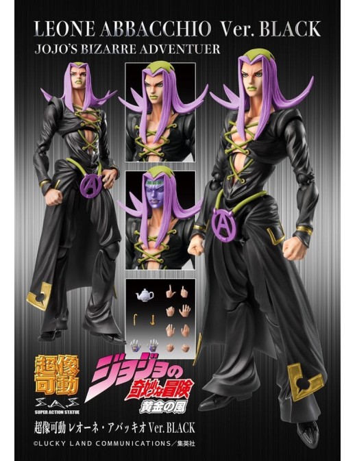 Medicos Super Action Statue JoJo's Bizarre Adventure Golden Wind Leone Abbacchio Black Version