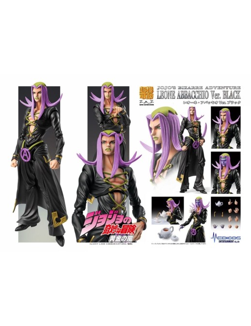 Medicos Super Action Statue JoJo's Bizarre Adventure Golden Wind Leone Abbacchio Black Version
