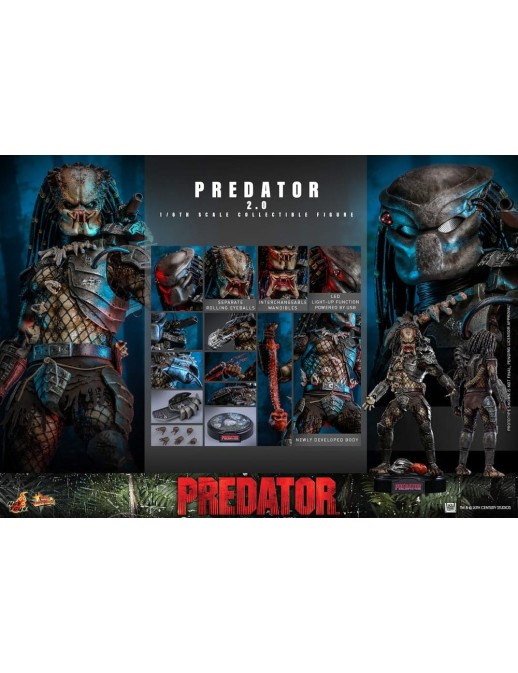 Hot Toys Movie Masterpiece Predator 2.0 Version 1/6 Scale Collectible Figure