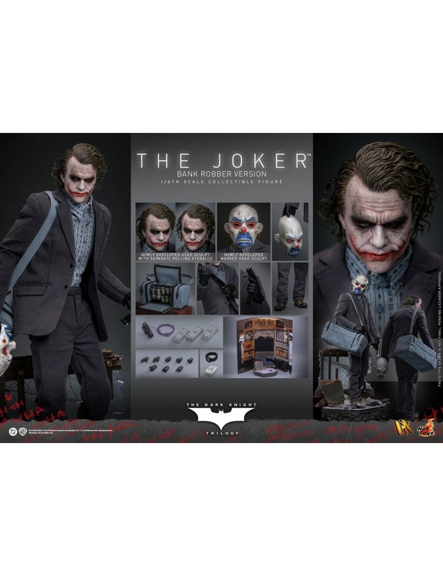 Hot Toys Movie Masterpiece Batman The Dark Knight The Joker Bank Robber Version 1/6 Scale Collectible Figure Hot Toys Movie Masterpiece Batman The Dark Knight The Joker Bank Robber Version 1/6 Scale Collectible Figure