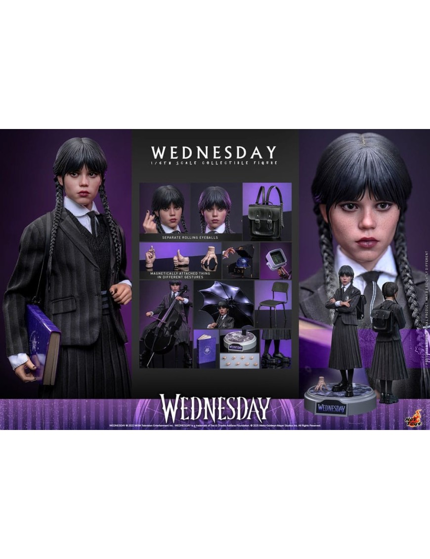 Hot Toys Television Masterpiece Wednesday Wednesday Addams 1/6 Scale Collectible Figure Hot Toys Television Masterpiece Wednesday Wednesday Addams 1/6 Scale Collectible Figure