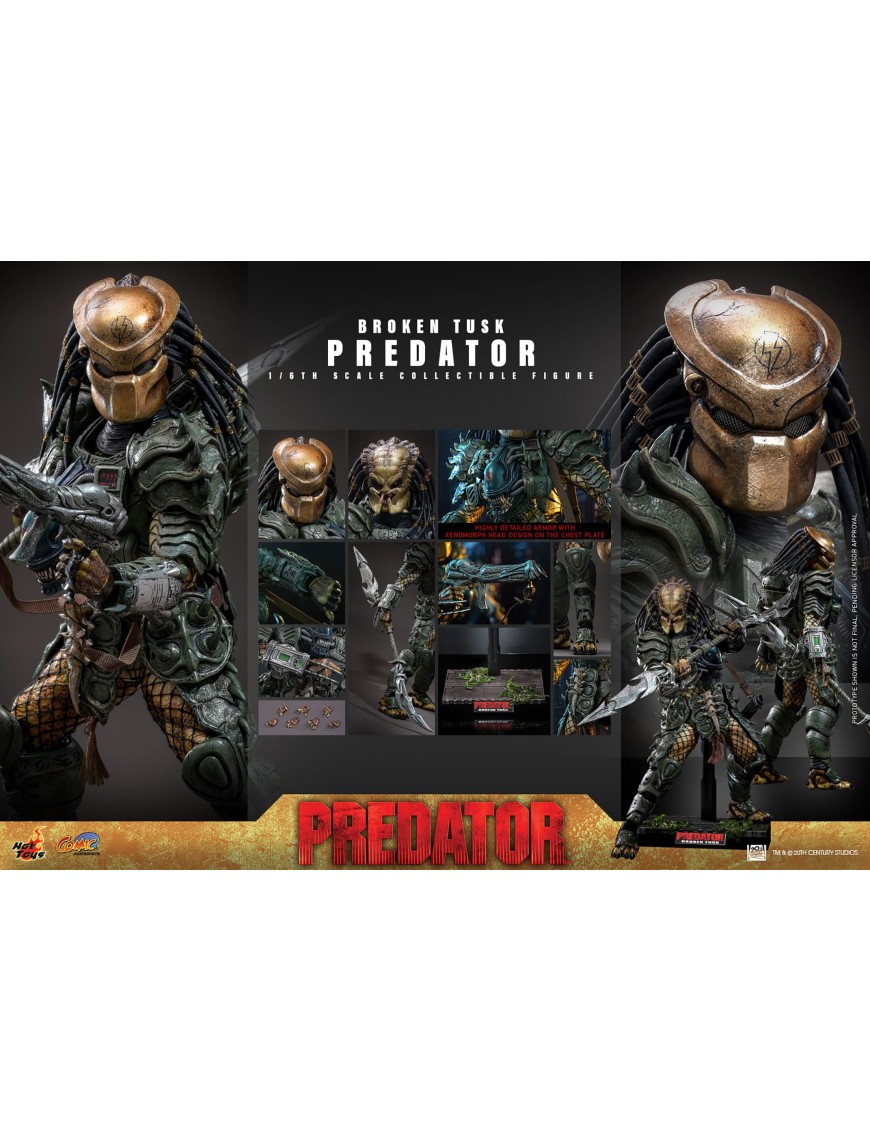 Hot Toys Comic Masterpiece Alien VS Predator Broken Tusk Predator 1/6 Scale Collectible Figure Hot Toys Comic Masterpiece Alien VS Predator Broken Tusk Predator 1/6 Scale Collectible Figure