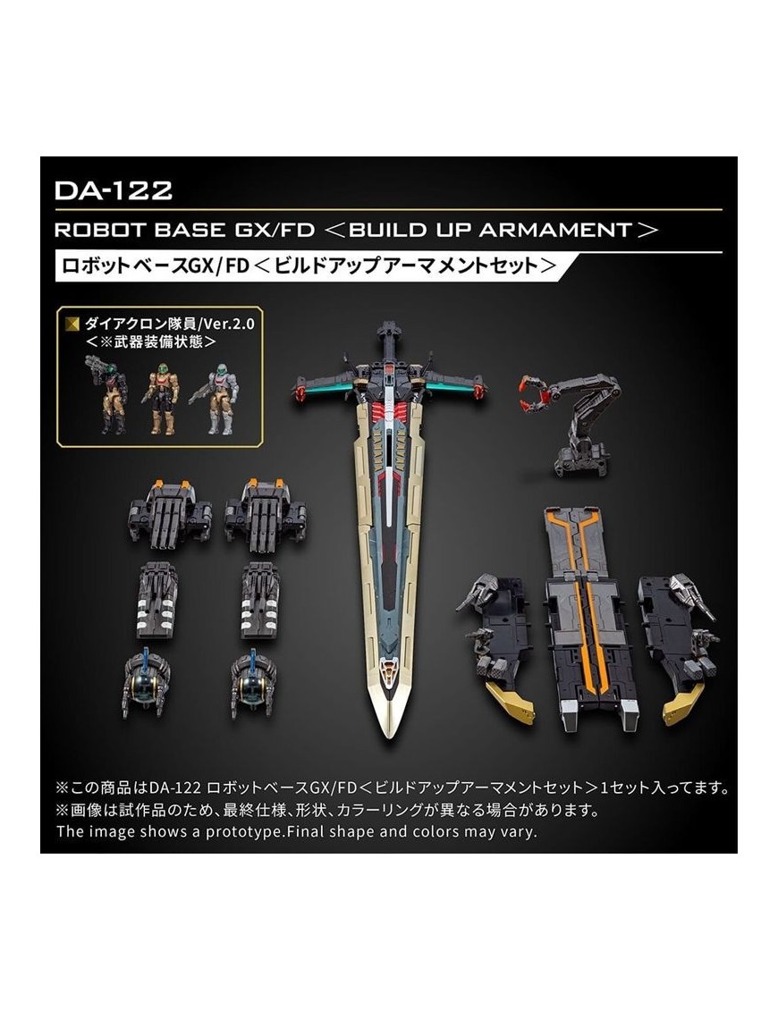 Takara Tomy Diaclone Reboot DA-122 Build Up Armament Set for Robot Base GX FD Takara Tomy Diaclone Reboot DA-122 Build Up Armament Set for Robot Base GX FD
