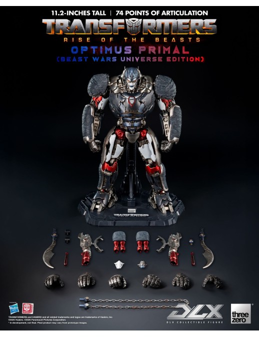 Threezero Transformers Rise of the Beasts DLX Scale Collectible Figure Series Optimus Primal Beast Wars Universe Edition