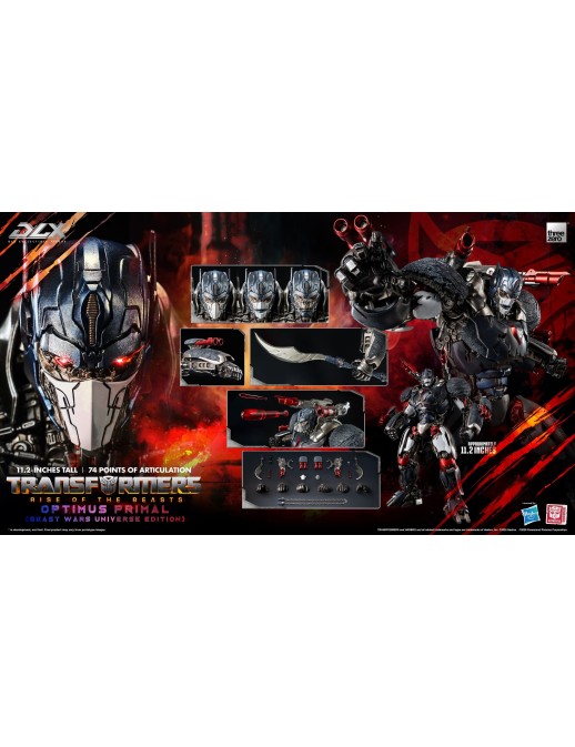 Threezero Transformers Rise of the Beasts DLX Scale Collectible Figure Series Optimus Primal Beast Wars Universe Edition