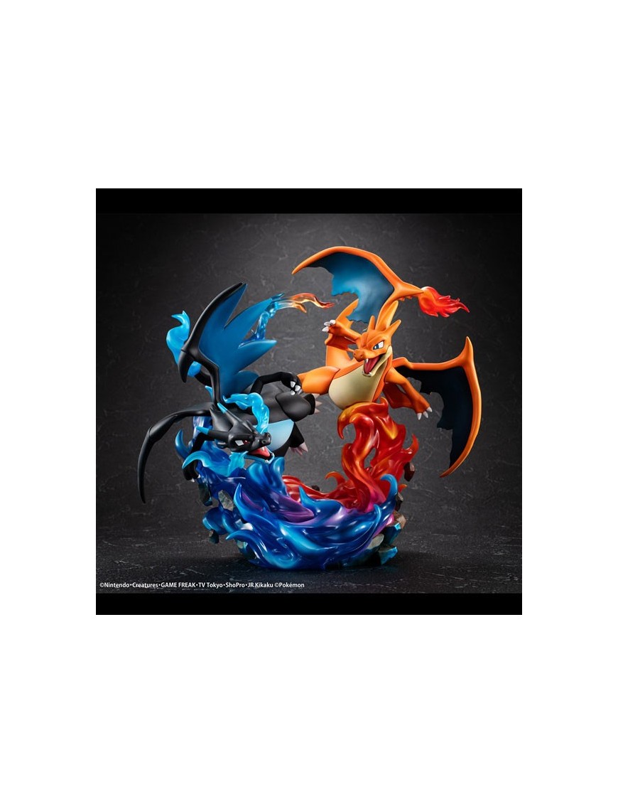 Megahouse G.E.M. EX Series Pokemon Mega Charizard X & Mega Charizard Y