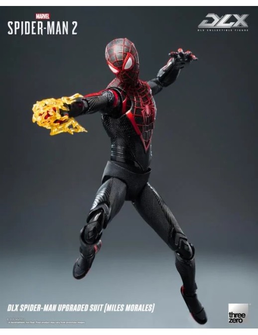 Threezero Marvel's Spider-Man 2 DLX Collectible Figure Spider-Man Upgraded Suit Miles Morales