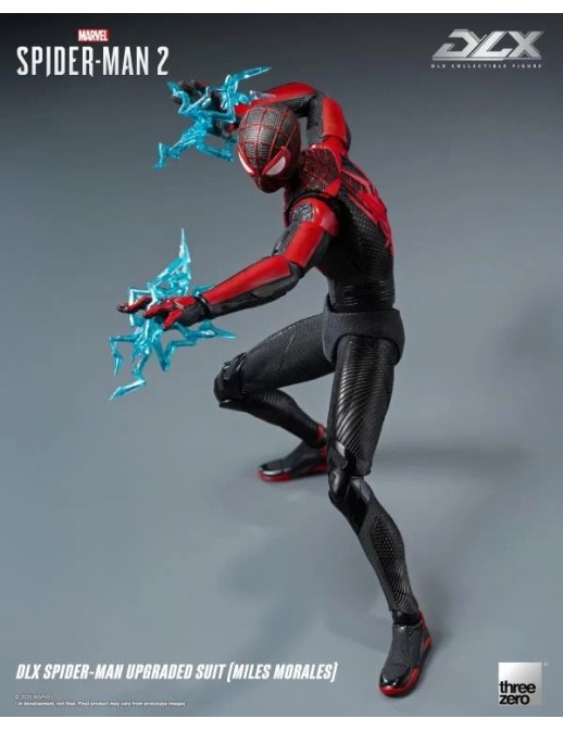 Threezero Marvel's Spider-Man 2 DLX Collectible Figure Spider-Man Upgraded Suit Miles Morales