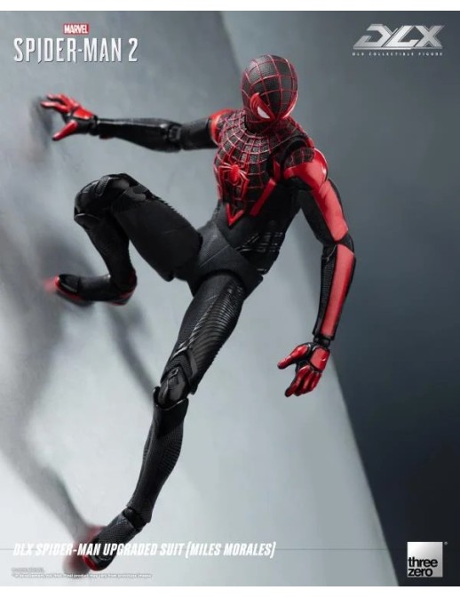 Threezero Marvel's Spider-Man 2 DLX Collectible Figure Spider-Man Upgraded Suit Miles Morales
