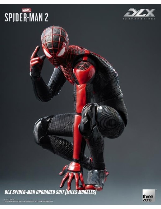 Threezero Marvel's Spider-Man 2 DLX Collectible Figure Spider-Man Upgraded Suit Miles Morales