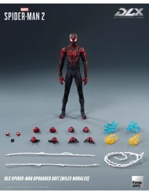 Threezero Marvel's Spider-Man 2 DLX Collectible Figure Spider-Man Upgraded Suit Miles Morales