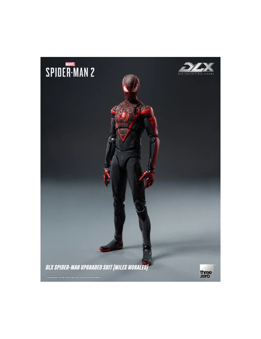 Threezero Marvel's Spider-Man 2 DLX Collectible Figure Spider-Man Upgraded Suit Miles Morales