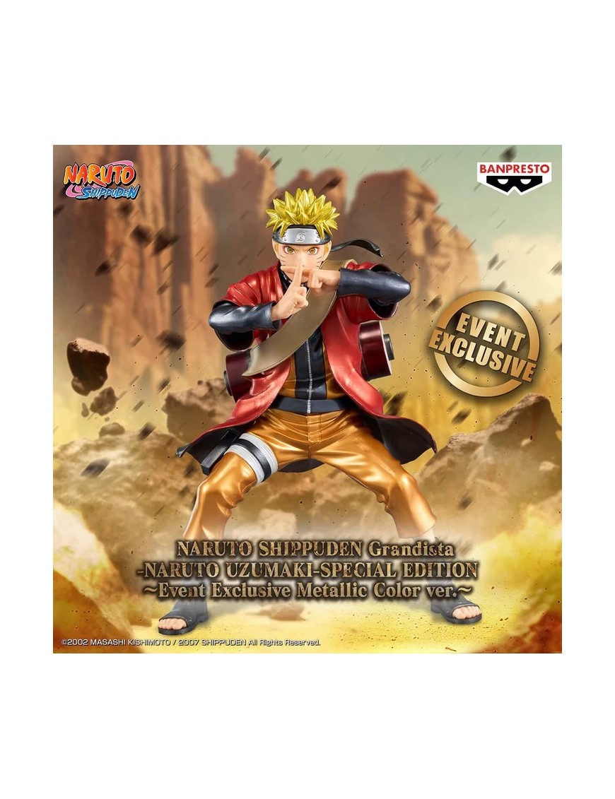 Banpresto Naruto Shippuden Grandista Naruto Uzumaki Special Edition Event Exclusive