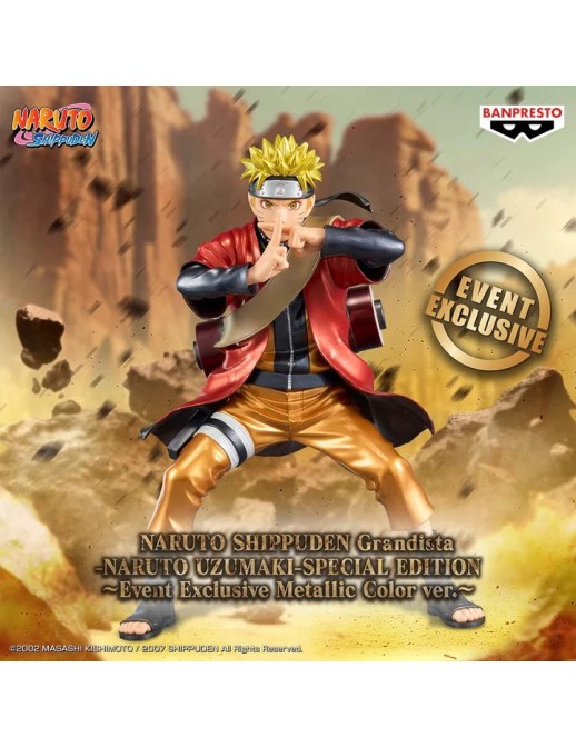Banpresto Naruto Shippuden Grandista Naruto Uzumaki Special Edition Event Exclusive