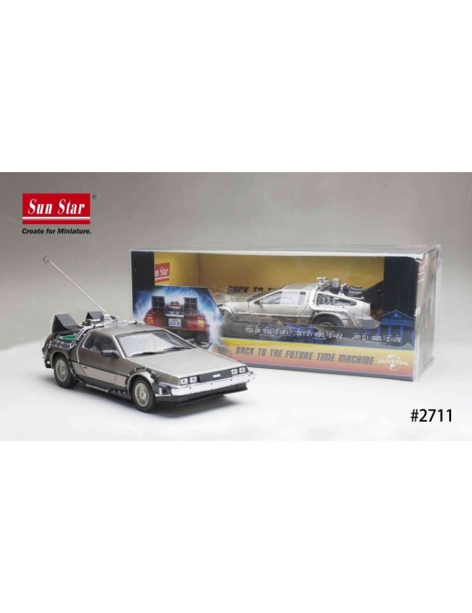 Sunstar Back to the Future Delorean 1/18 Die-Cast Scale Model