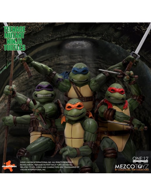 Mezco Toys The One 12 Collective Teenage Mutant Ninja Turtles (1990) Action Figure Boxed Set