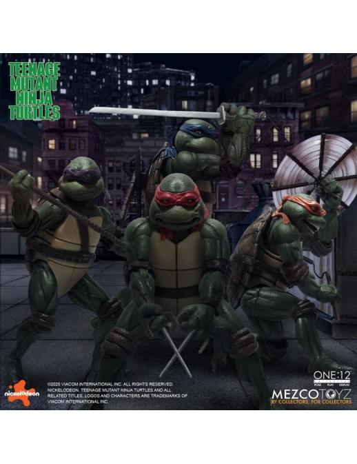Mezco Toys The One 12 Collective Teenage Mutant Ninja Turtles (1990) Action Figure Boxed Set