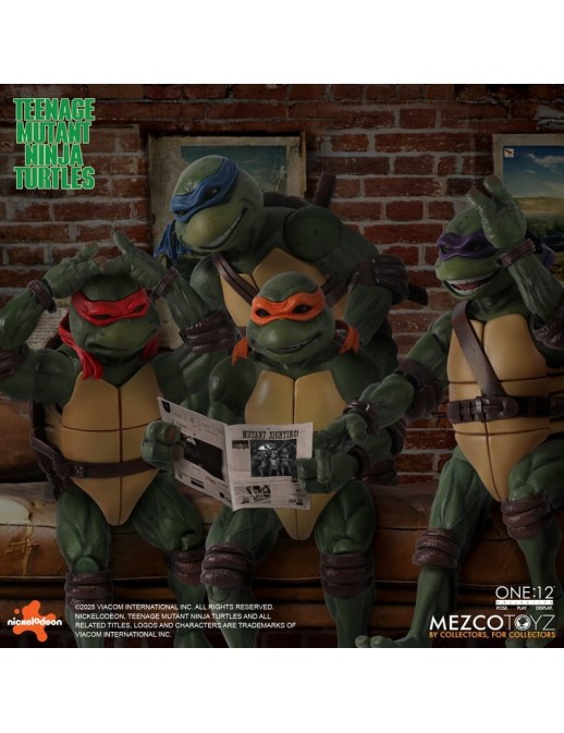 Mezco Toys The One 12 Collective Teenage Mutant Ninja Turtles (1990) Action Figure Boxed Set