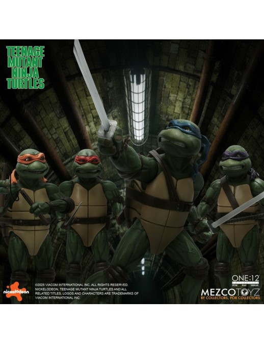 Mezco Toys The One 12 Collective Teenage Mutant Ninja Turtles (1990) Action Figure Boxed Set