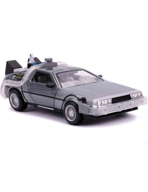Jada Toys Diecast Model 1/24 Scale Back To The Future II DMC Delorean Time Machine with Lights