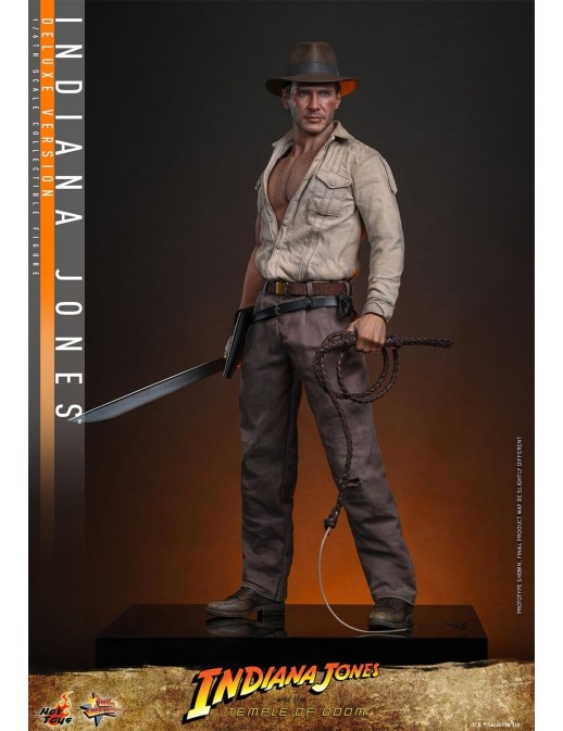Hot Toys Movie Masterpiece Indiana Jones and the Temple of Doom Indiana Jones 1/6 Scale Collectible Figure Deluxe Version