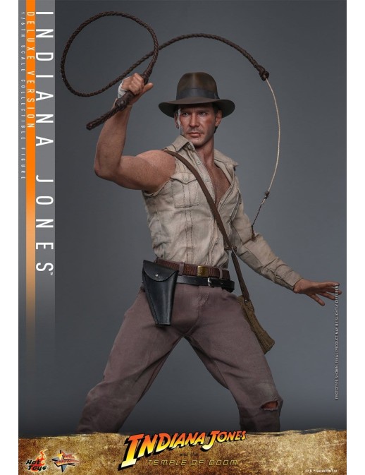 Hot Toys Movie Masterpiece Indiana Jones and the Temple of Doom Indiana Jones 1/6 Scale Collectible Figure Deluxe Version