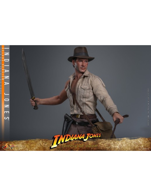Hot Toys Movie Masterpiece Indiana Jones and the Temple of Doom Indiana Jones 1/6 Scale Collectible Figure Deluxe Version