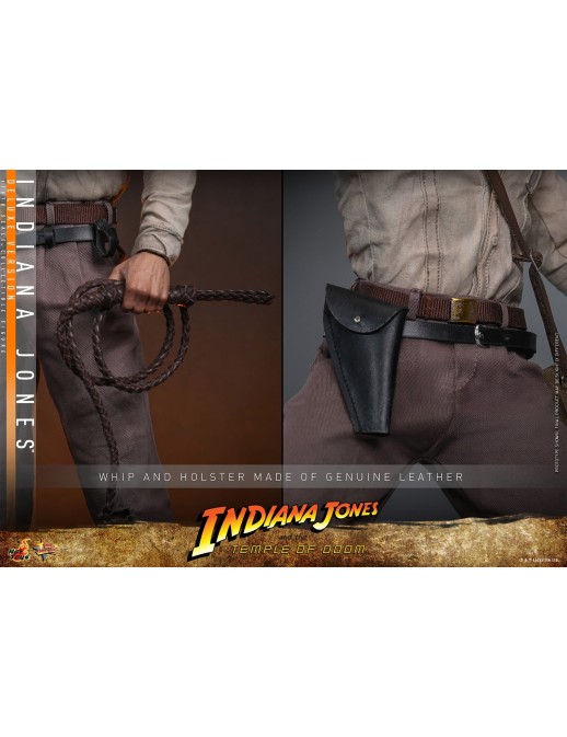 Hot Toys Movie Masterpiece Indiana Jones and the Temple of Doom Indiana Jones 1/6 Scale Collectible Figure Deluxe Version