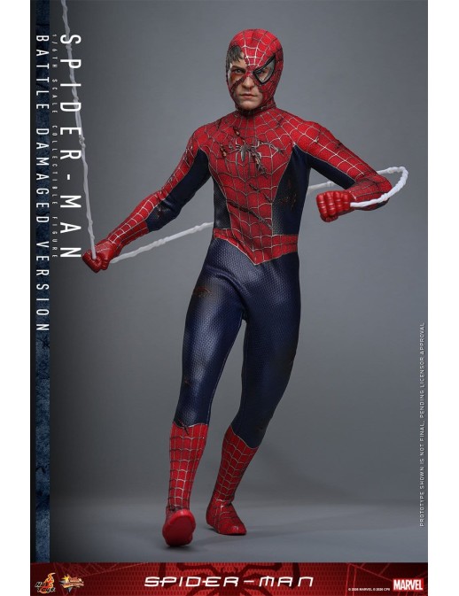 Hot Toys Movie Masterpiece Spider-Man Spider-Man Battle Damaged Version 1/6 Scale Collectible Figure