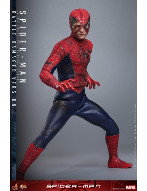 Hot Toys Movie Masterpiece Spider-Man Spider-Man Battle Damaged Version 1/6 Scale Collectible Figure