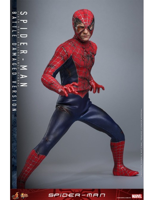 Hot Toys Movie Masterpiece Spider-Man Spider-Man Battle Damaged Version 1/6 Scale Collectible Figure