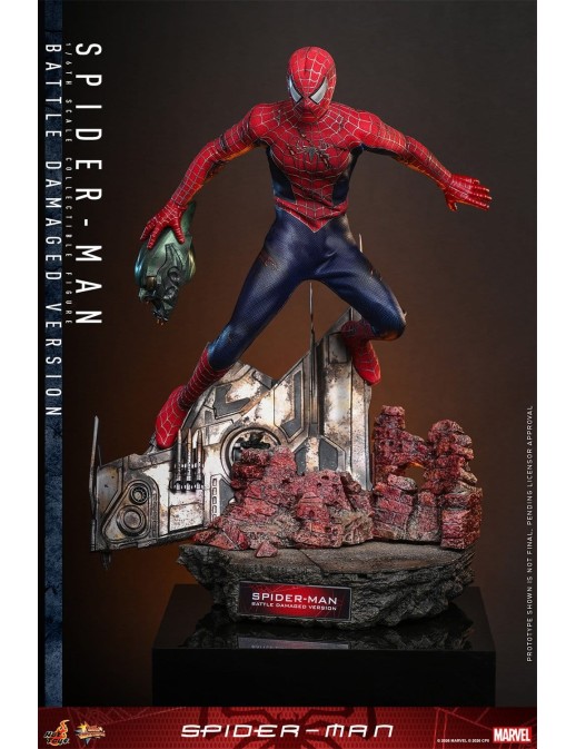 Hot Toys Movie Masterpiece Spider-Man Spider-Man Battle Damaged Version 1/6 Scale Collectible Figure
