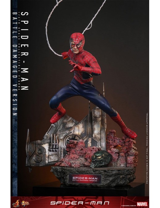 Hot Toys Movie Masterpiece Spider-Man Spider-Man Battle Damaged Version 1/6 Scale Collectible Figure