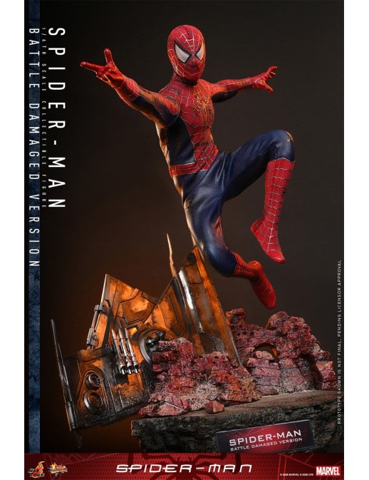 Hot Toys Movie Masterpiece Spider-Man Spider-Man Battle Damaged Version 1/6 Scale Collectible Figure