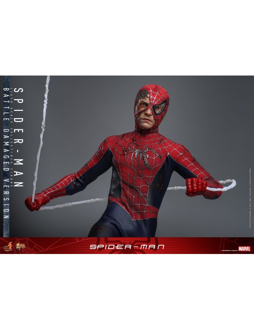 Hot Toys Movie Masterpiece Spider-Man Spider-Man Battle Damaged Version 1/6 Scale Collectible Figure