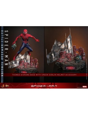 Hot Toys Movie Masterpiece Spider-Man Spider-Man Battle Damaged Version 1/6 Scale Collectible Figure