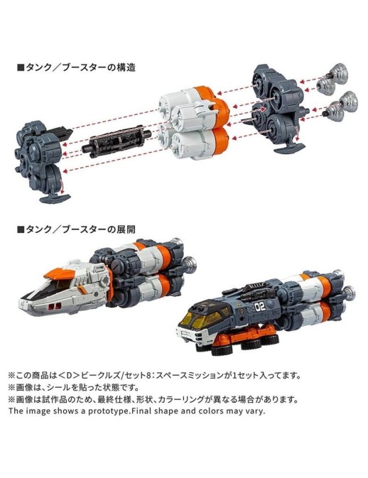 Takara Tomy Diaclone Reboot D Vehicles Set 8 Space Mission