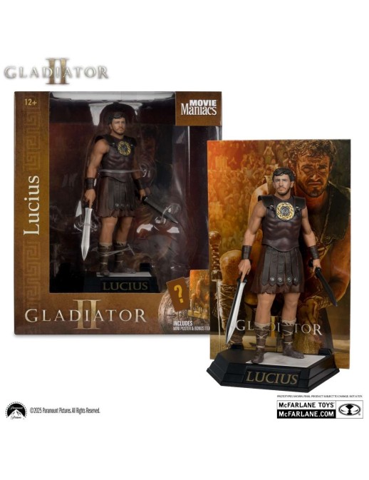 Mc Farlane Toys Gladiator 2 Movie Maniacs Lucius Limited Edition