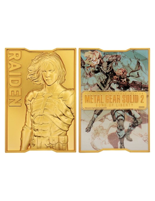 Fanattik Metal Gear Solid 2 Sons of Liberty Raiden Ingot 24K Gold Plated Limited Edition