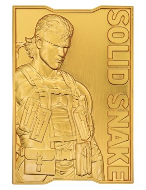 Fanattik Metal Gear Solid 2 Sons of Liberty Solid Snake Ingot 24K Gold Plated Limited Edition