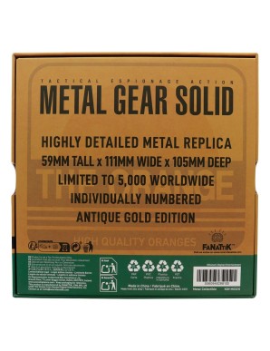 Fanattik Metal Gear Solid 2 Sons of Liberty The Orange Metal Box Limited Edition Replica Antique Gold Edition